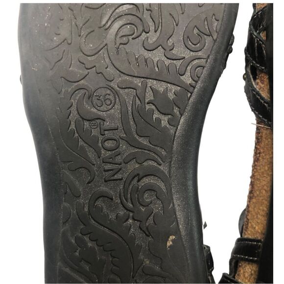 Naot Leather Cork Wedge Strappy Sandals Brown Size 36 / 5 1/2 - Picture 7 of 8